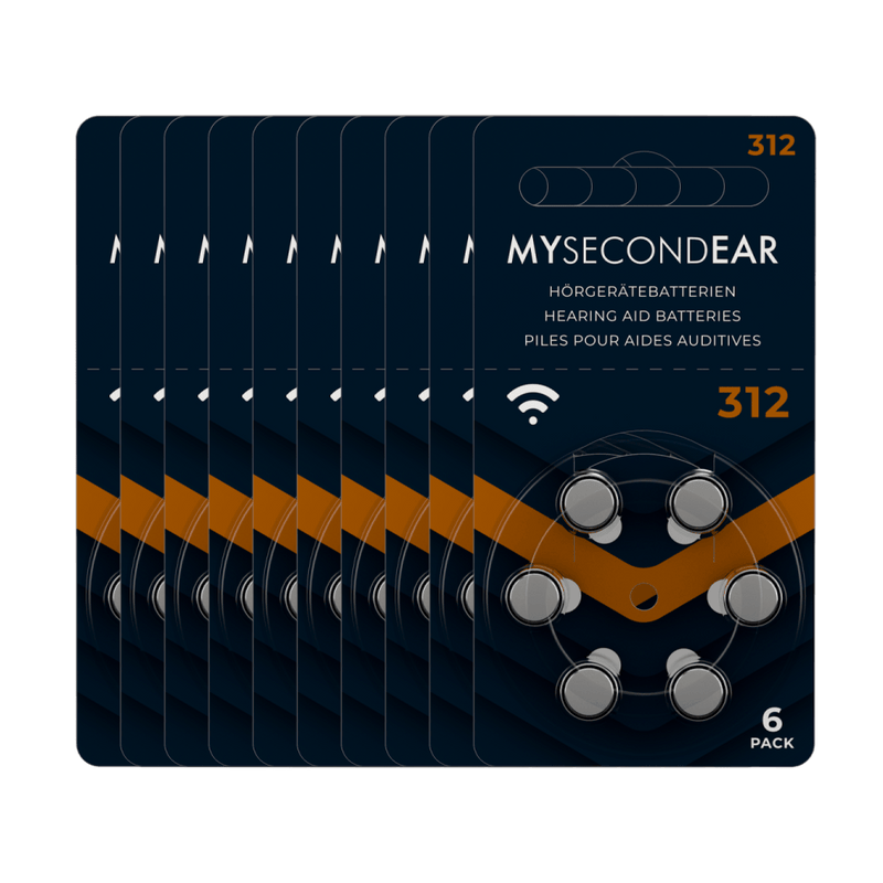 MySecondEar Hörgerätebatterien 60 Stück MySecondEar Hörgerätebatterien 312