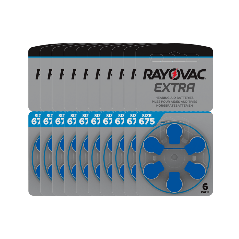 Rayovac Hörgerätebatterien 60 Stück Rayovac Hörgerätebatterien 675